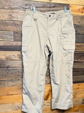 5.11 Tactical Womens Sz 16 Regular Beige Khaki Cargo Pants Ripstop Utility